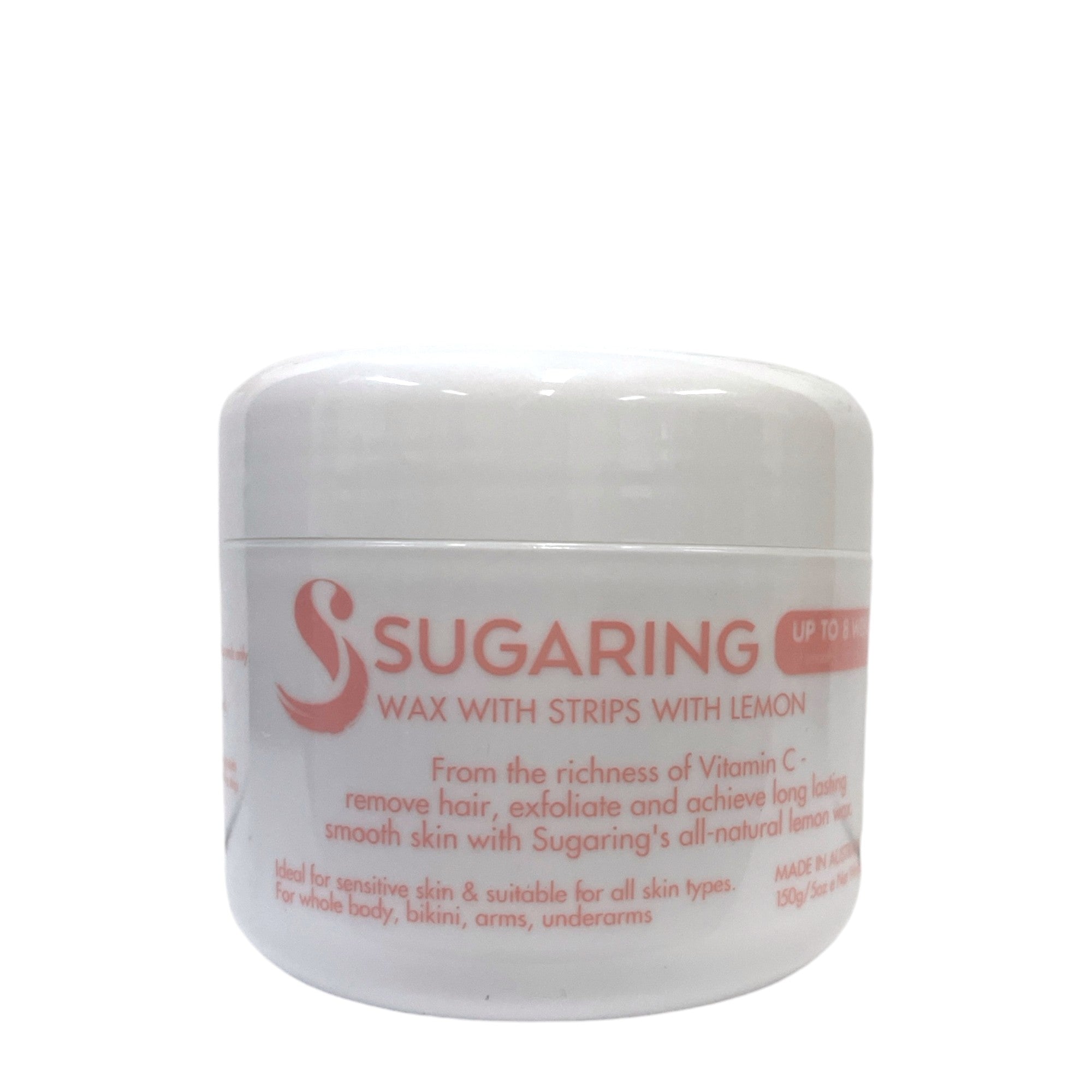 150g Sugaring Wax with Lemon with Reusable Strips - Home Hair Removal Kit