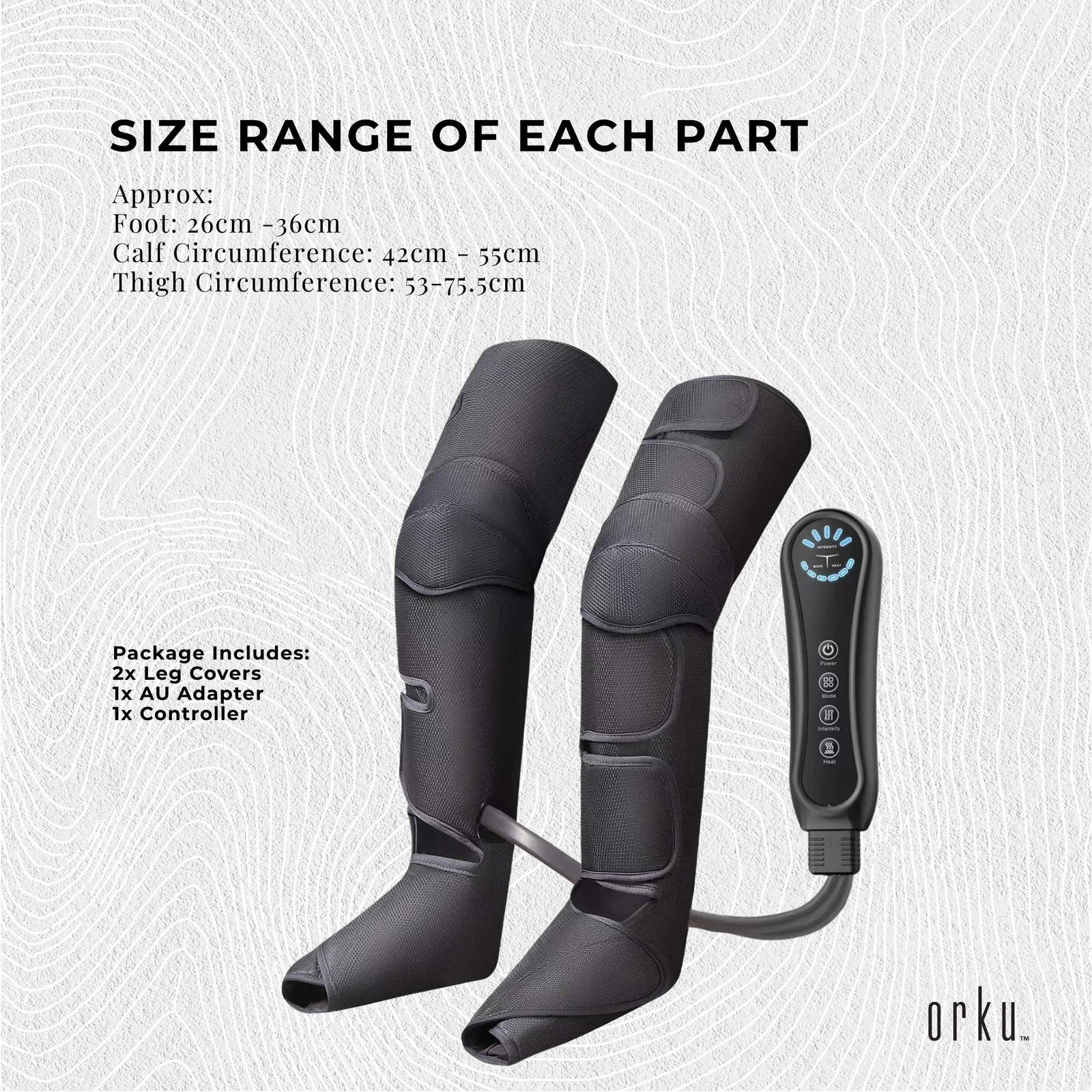 Orku Air Compression Massager for Leg Knee Foot - Pressure Therapy & Circulation