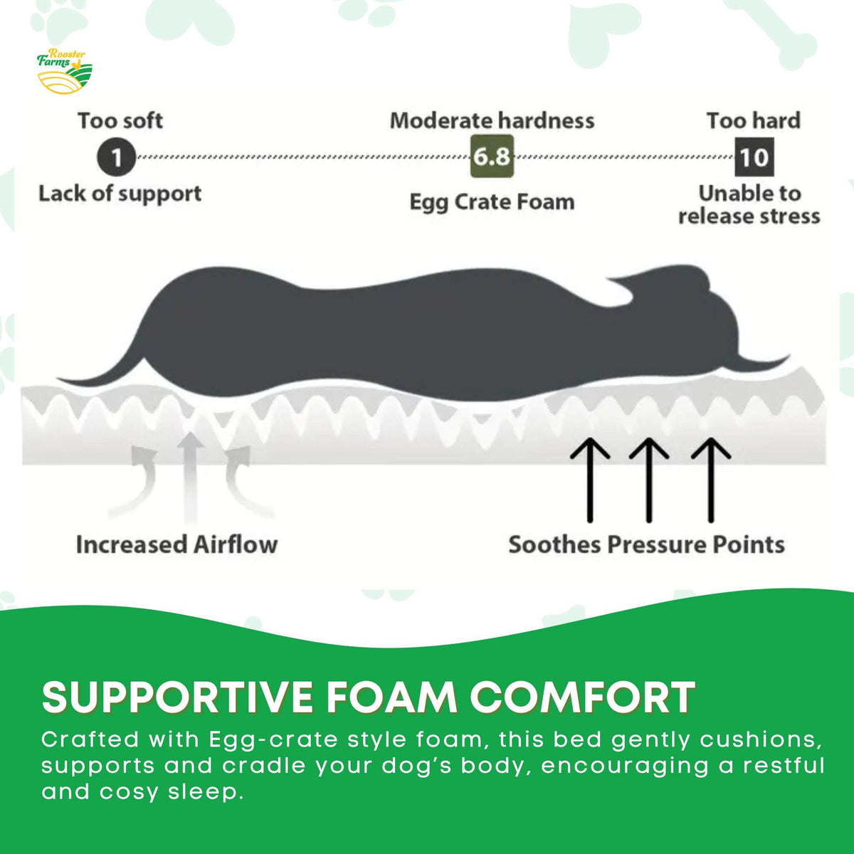 Orthopaedic Dog Bed XL Grey - Memory Foam Mattress Waterproof Removable Cover