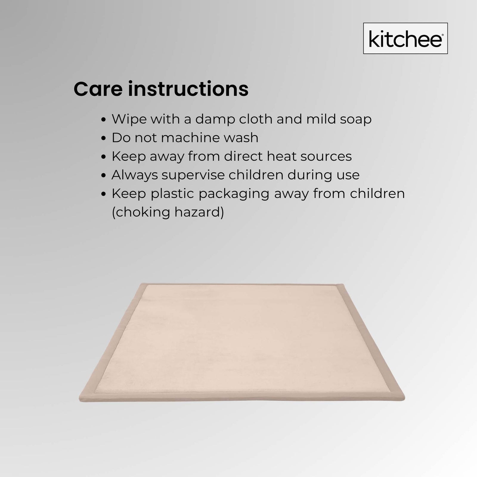 Kitchee Kids Foam Floor Play Mat 150x200cm – Padded Thick Soft Tatami Style Cream