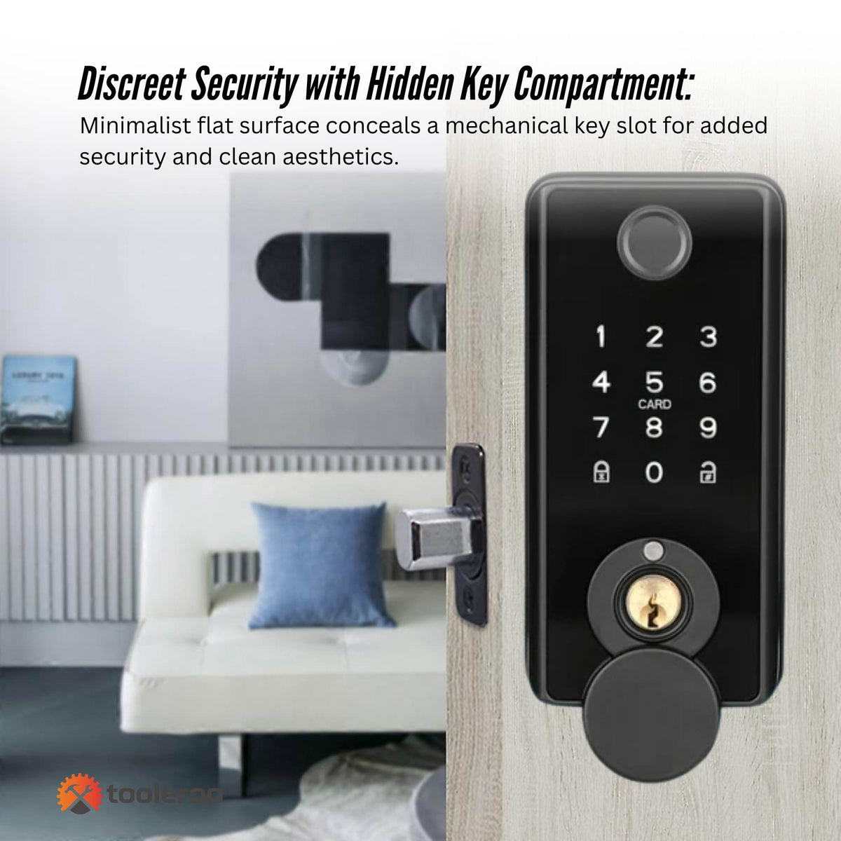 Tooleroo Digital Smart Door Lock Keypad - 5-in-1  Home Entry Security System
