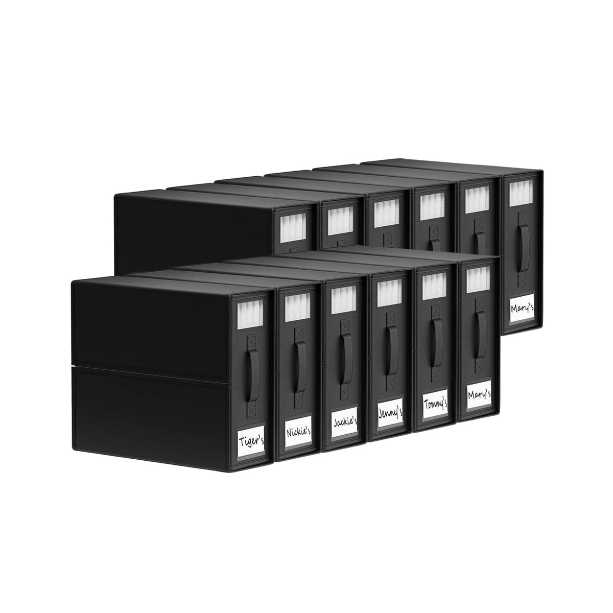 10x Kitchee Foldable Bed Sheet Storage Box – Linen &amp; Closet Organiser Black