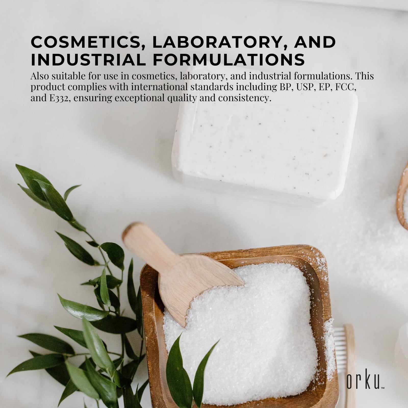 Orku 400g Potassium Citrate Food Grade - Granular BP USP FCC E332 Additive