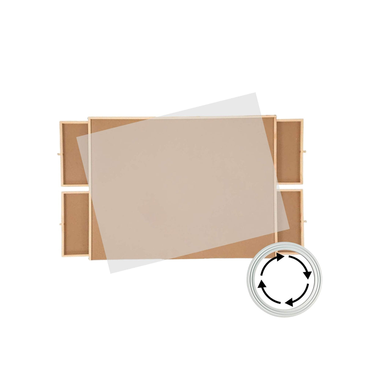 Social Hike 1000pcs Puzzle Board 4 Drawer with Cover -  Wooden Rotating Tabletop