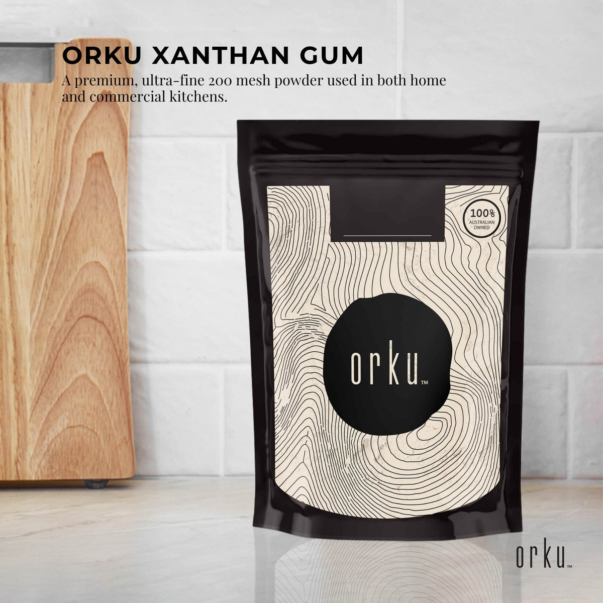Orku 400g Xanthan Gum Thickener Pure Fine Powder 200 Mesh FCC E415 Food Additive
