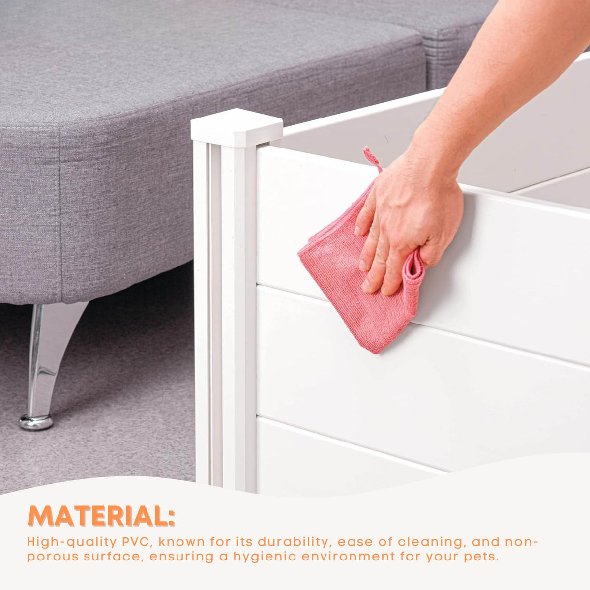 Rooster Farms PVC Dog Whelping Box + Play Pen 1.9m x .95m x 0.48m - Birthing Kit