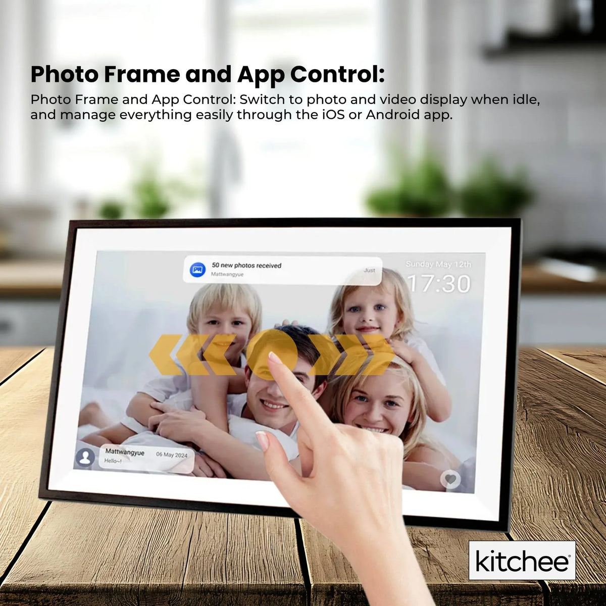 Kitchee 10" Digital Calendar Smart Family Planner - 25.5cm Touchscreen Black