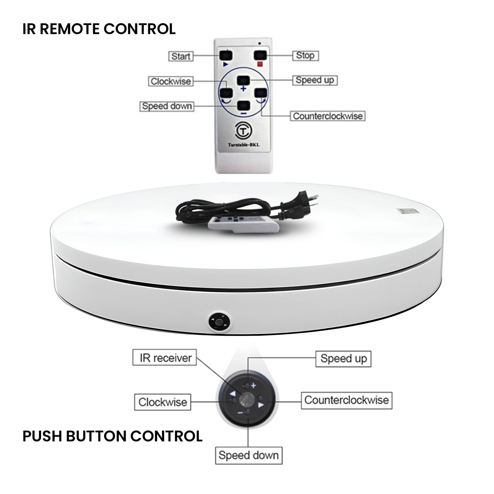 Christabelle 60cm 100kg Commercial-grade Electric Display Turntable Christmas