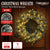 National Tree Company 61cm  Pre Lit Snowy Stamford Spruce Battery Operated Christmas Wreath w/LED Lights & Timer