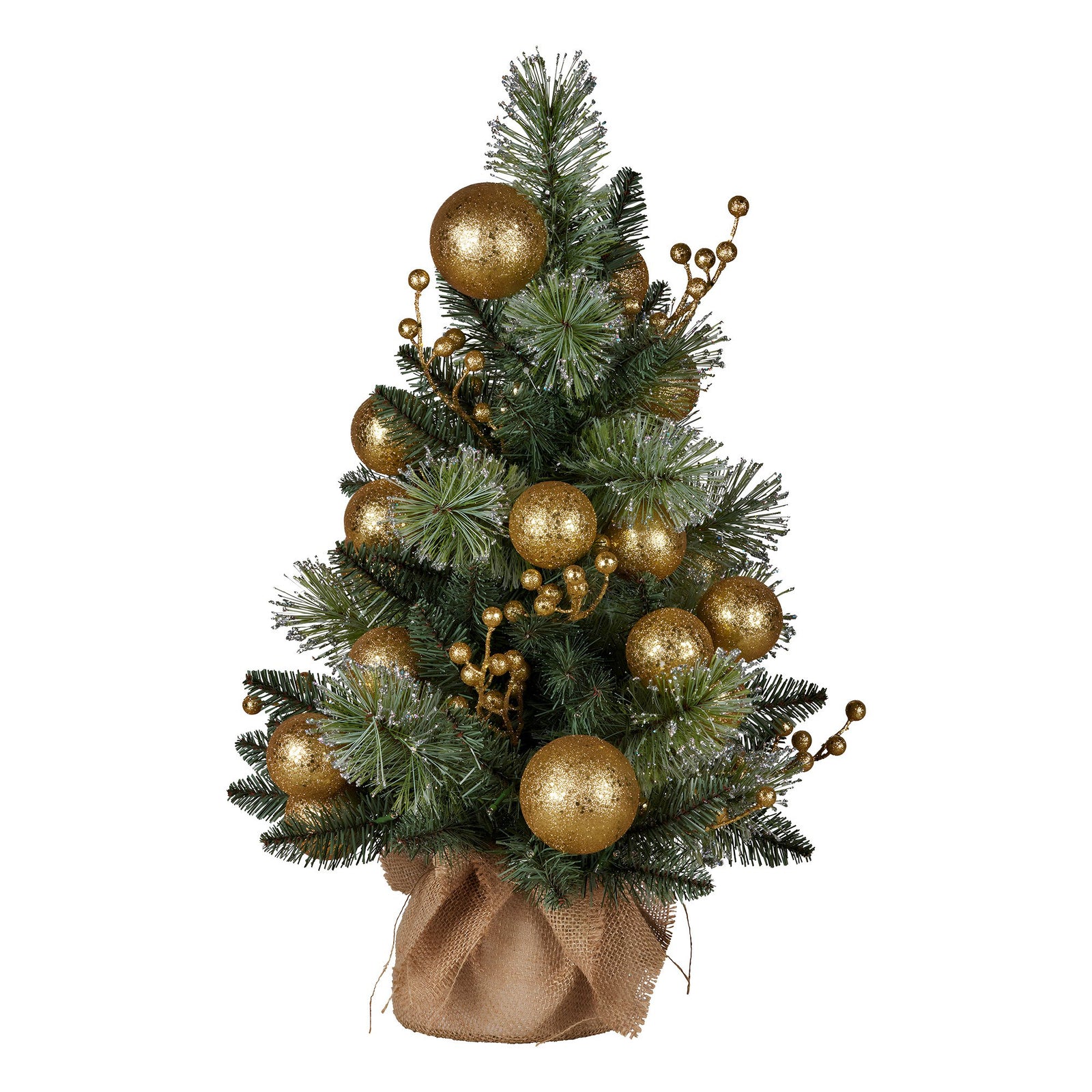 Christabelle 61cm Battery-operated Christmas Tree Warm Lights Led Table Top Gold