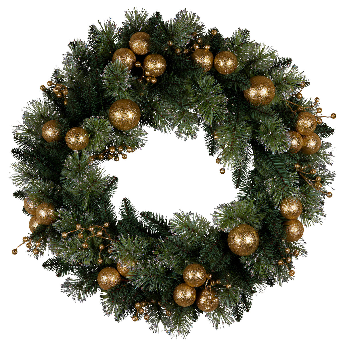 Christabelle 76cm Christmas Wreath Battery-operated Warm White Lights Xmas Decor