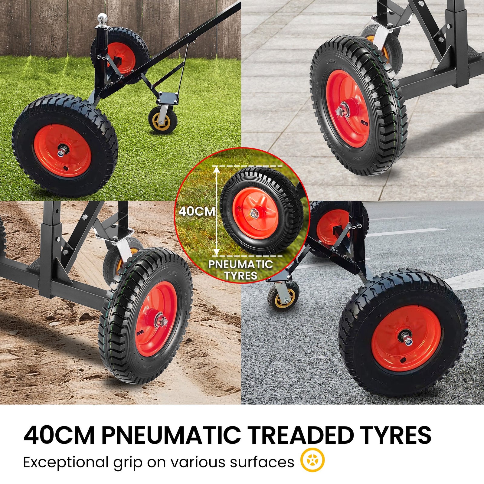 Kartrite 3-Wheel Adjustable Trailer Dolly Heavy Duty Caravan Mover 1000 lbs Tongue Capacity Durable Transport Solution