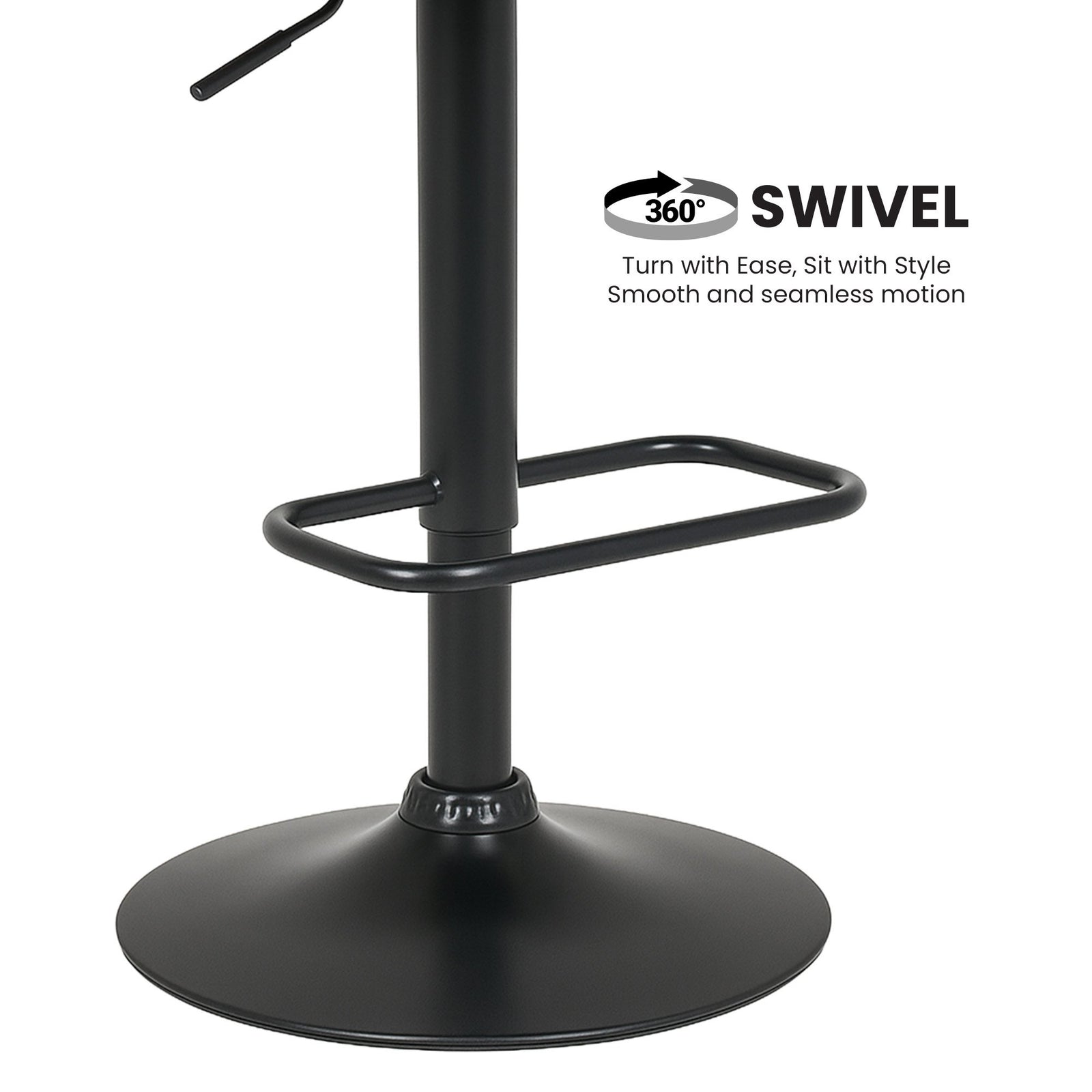 Sarantino Bentwood Walnut Barstool Leather Seat And Metal Base