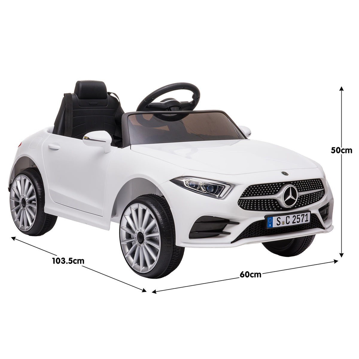 Kahuna Mercedes Benz CLS 350 Kids Electric Ride On Car with Remote Control - White