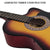 Karrera 38in Acoustic Guitar Steel Strings Carry Bag Shoulder Strap Sun Burst