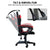 Sarantino Antre Kids Study Gaming Chair Black Red Computer Desk Seat Adjustable Height, Ergonomic Back Support, Padded Armrests