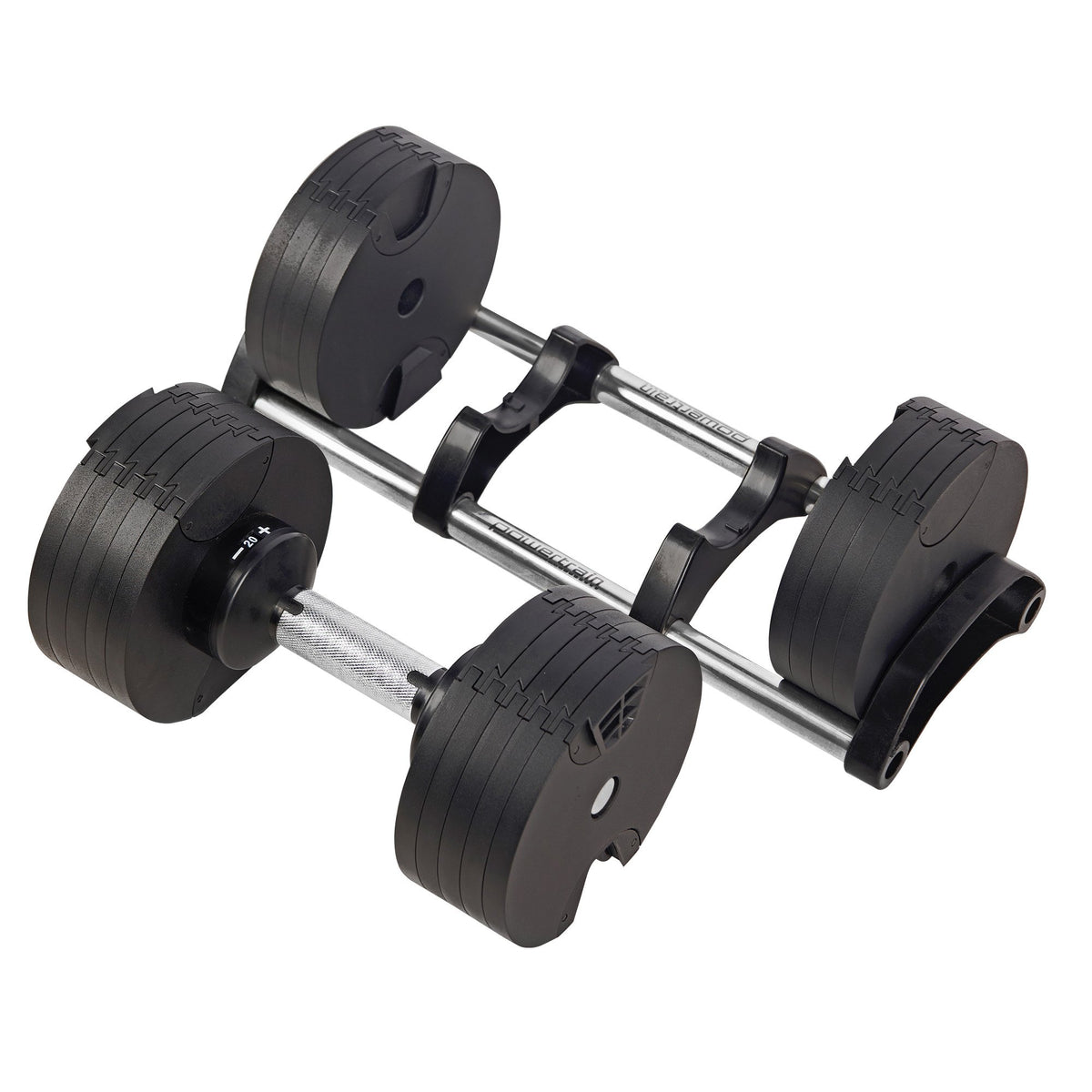 Powertrain Eon 2 x 36kg Dial-Up Adjustable Dumbbell Home Gym Weights