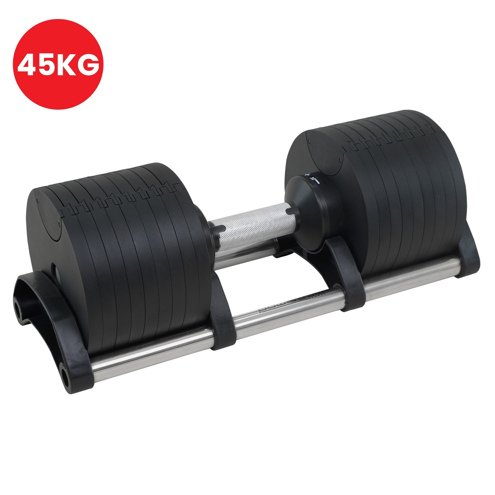Powertrain Eon 45kg Adjustable Dumbbell Home Gym 9 Strength Training Safety Lock System For Building & Fitness Workouts