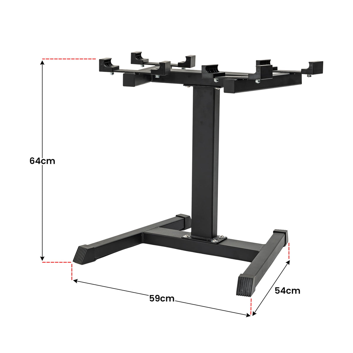 Powertrain Eon 2 X 45kg Adjustable Dumbbells W/ Stand Heavy-duty Storage Rack Home Gym 9 Strength Training Equipment