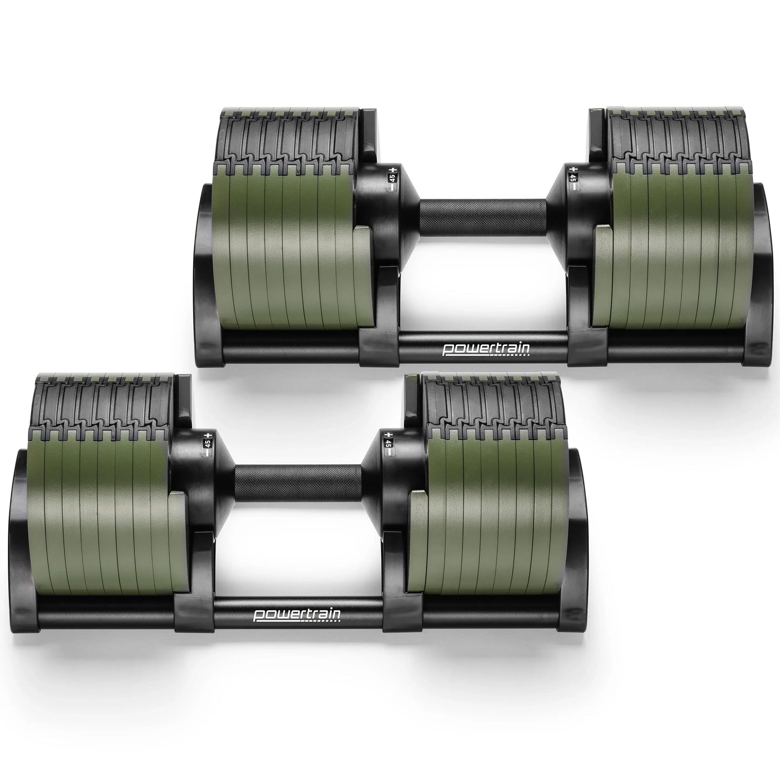 Powertrain Eon Dial-Up 90KG Adjustable Dumbbells Pair - Green