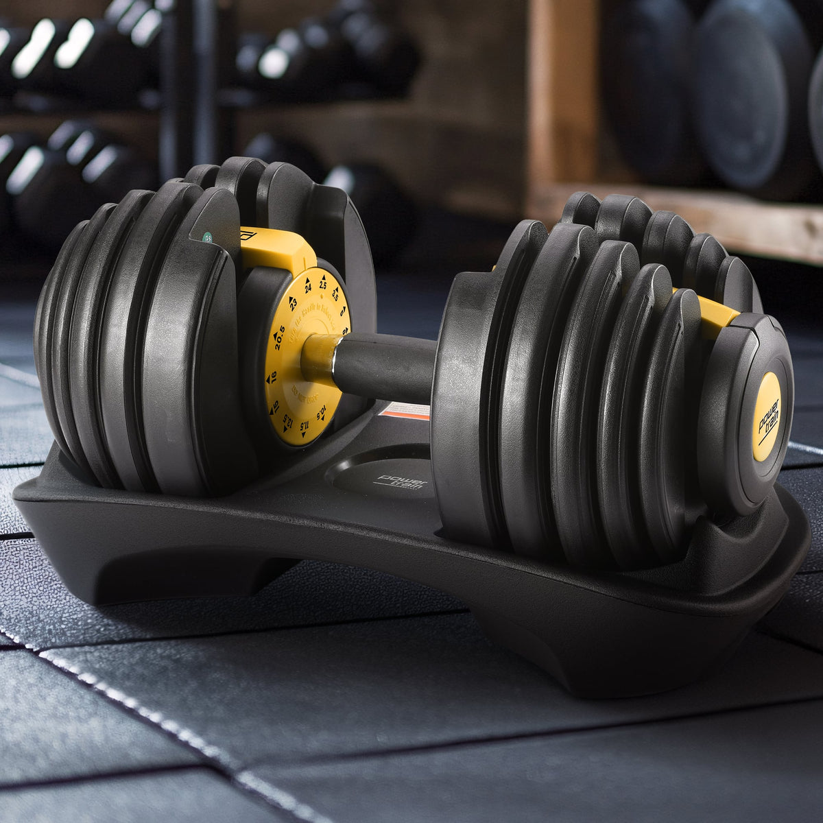 Powertrain 1x 24KG  Adjustable Home Gym Dumbbell - Gold