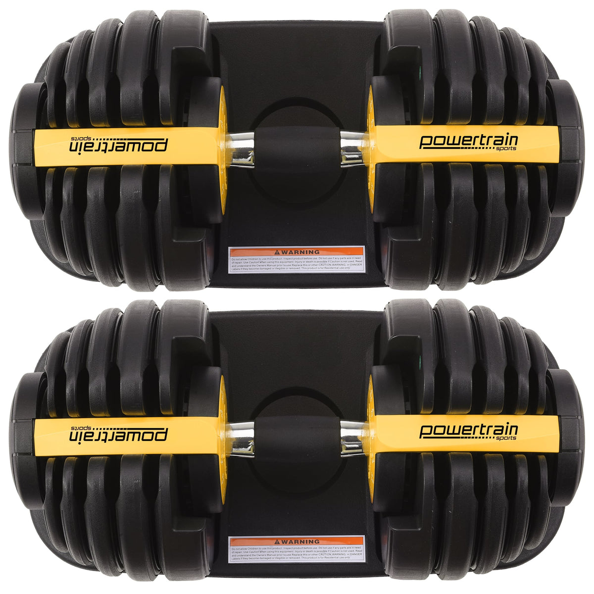 Powertrain 48kg  Adjustable Dumbbell Home Gym Set Gold