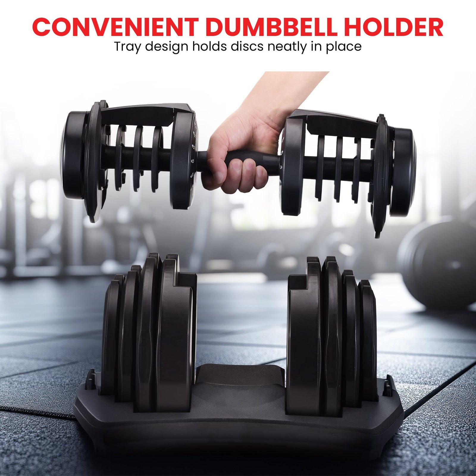 Powertrain2 x 40kg Powertrain Adjustable Dumbbells Home Gym Set