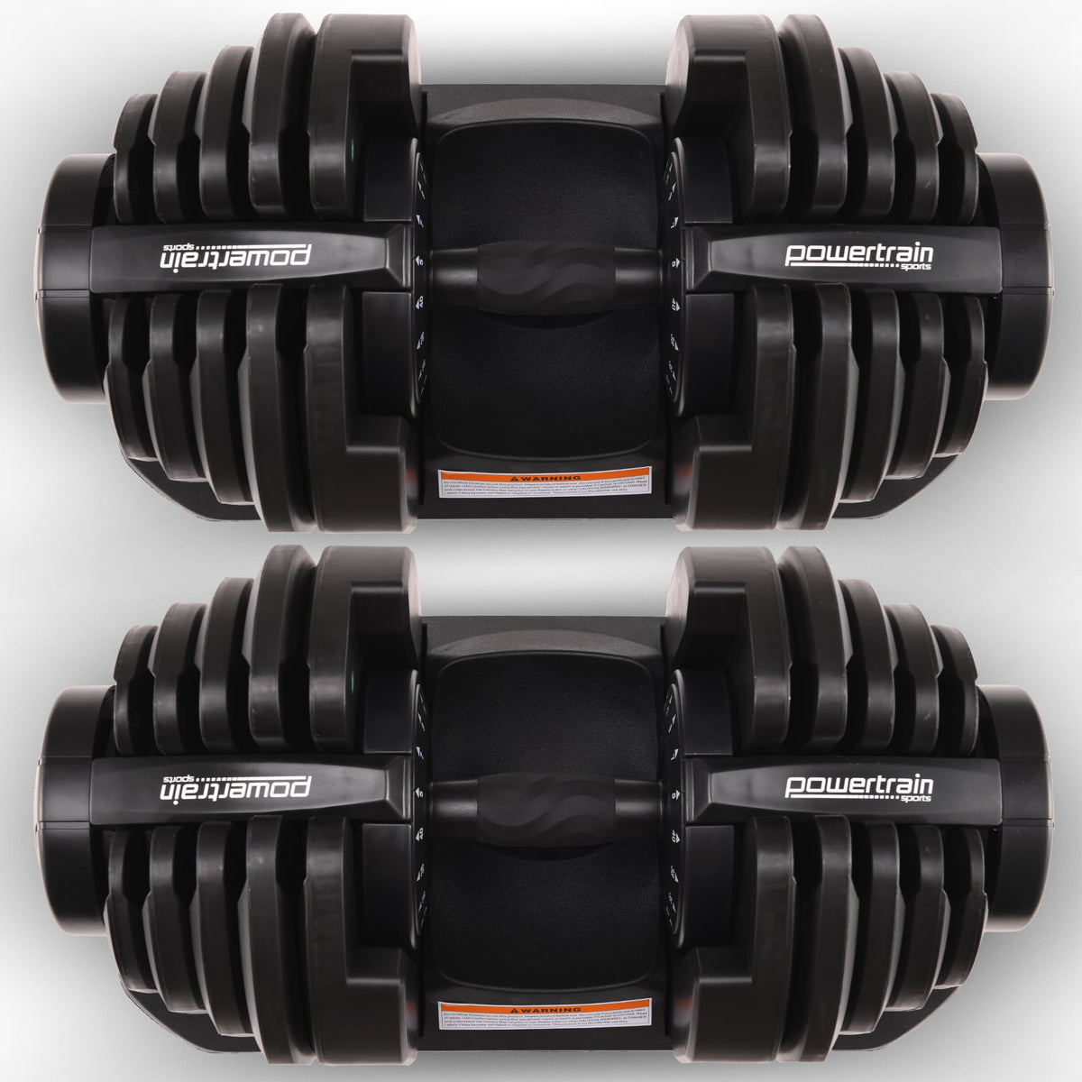 Powertrain2 x 40kg Powertrain Adjustable Dumbbells Home Gym Set