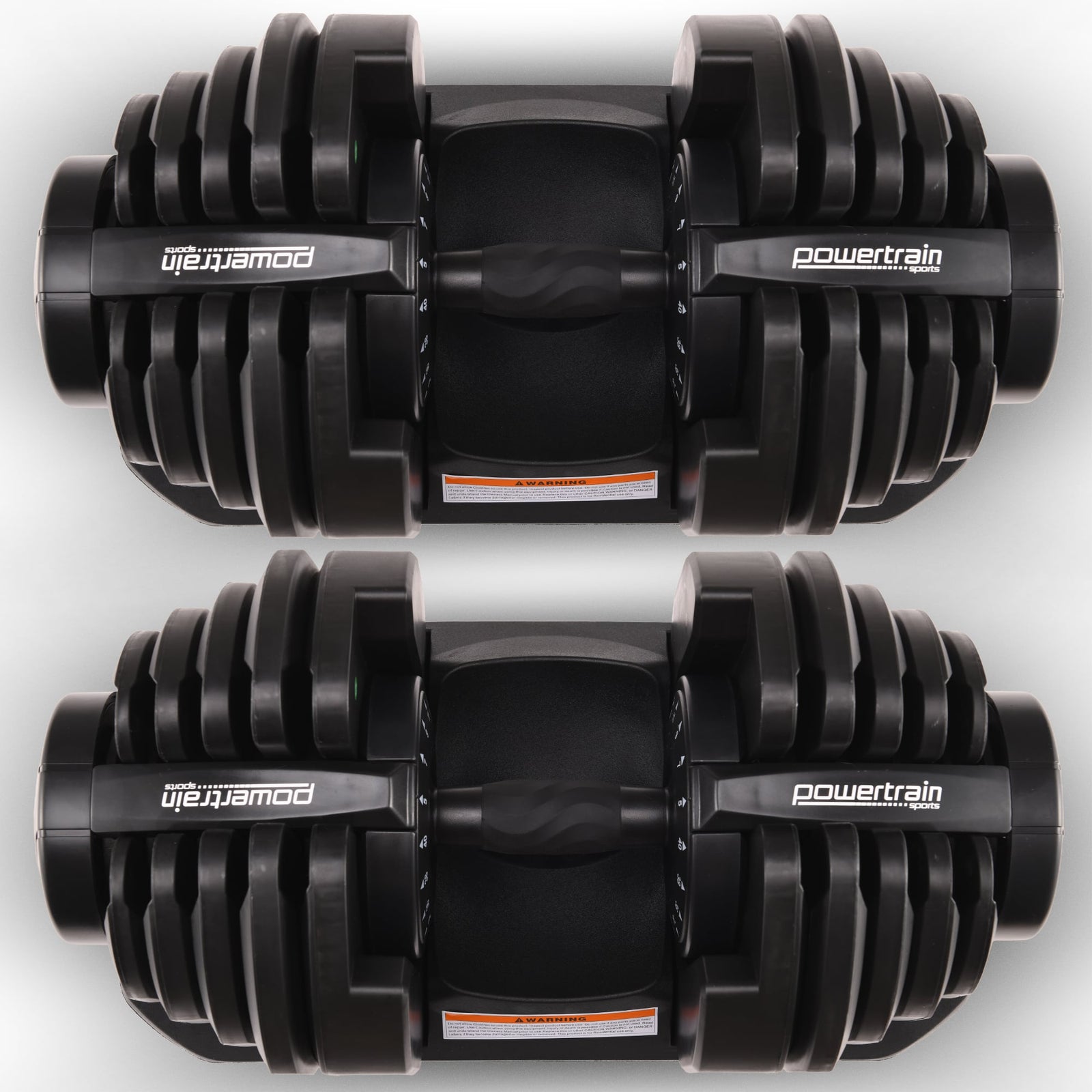 Powertrain2 x 40kg Powertrain Adjustable Dumbbells Home Gym Set