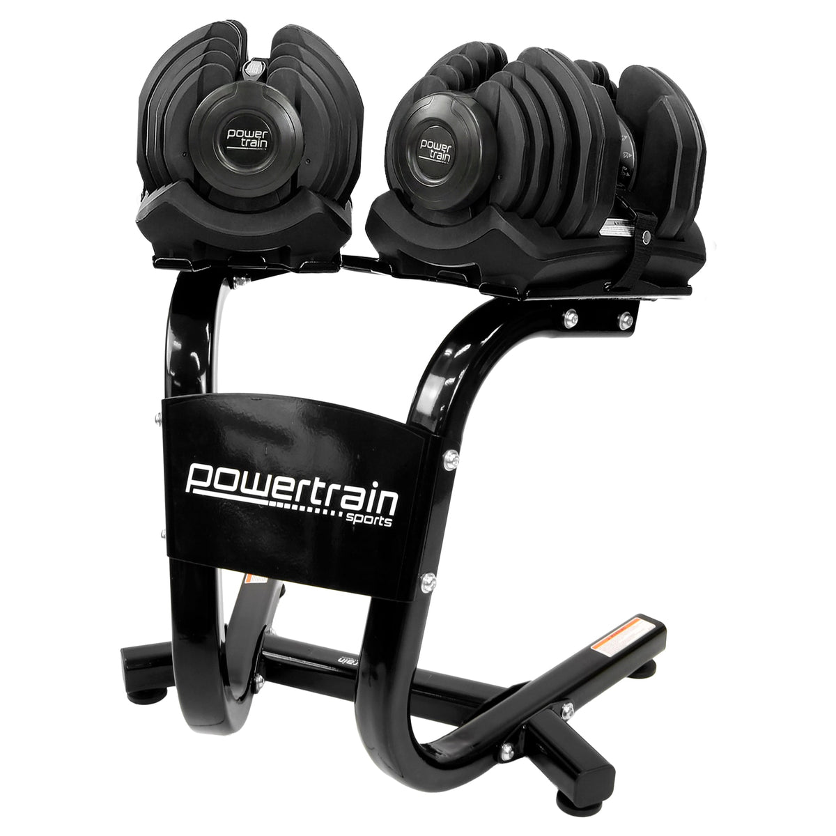 Powertrain 2x 40kg Powertrain Adjustable Dumbbells with Stand