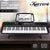 Karrera 61-Key Electronic Piano Keyboard with LED and Folding Stand in Black CHJ-SD1