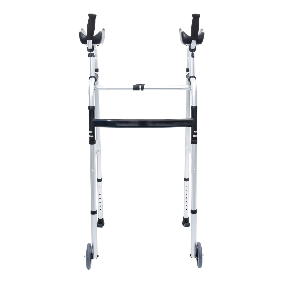 Orthonica Folding Rollator Walker Aluminium Adjustable Handles With Cane Box