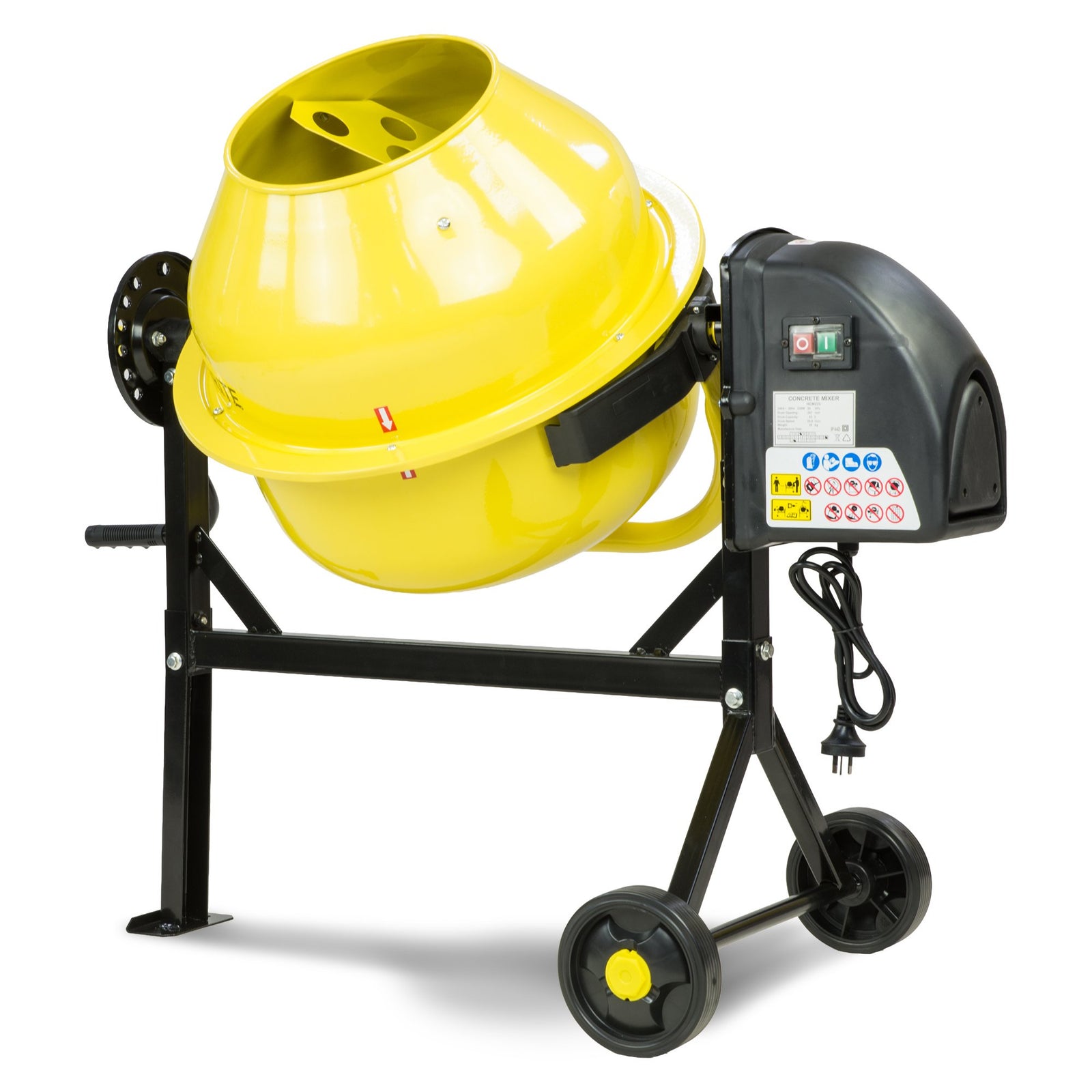 Kartrite Portable 63L Cement Concrete Mixer Dual Mix Blades & Tipper Lock 220W