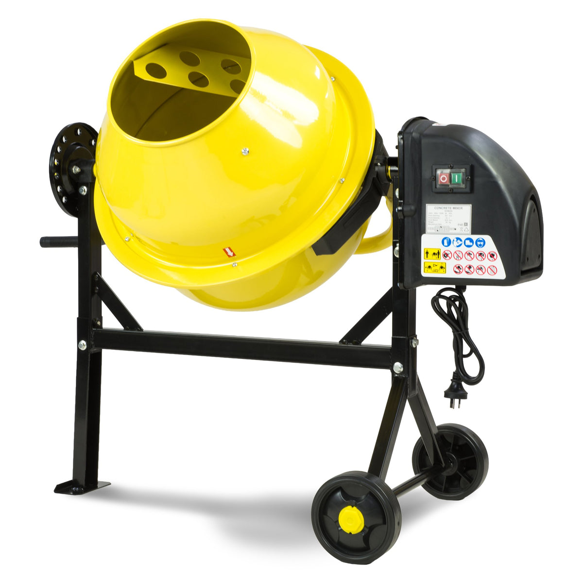 Kartrite Portable 63L Cement Concrete Mixer Dual Mix Blades & Tipper Lock 220W