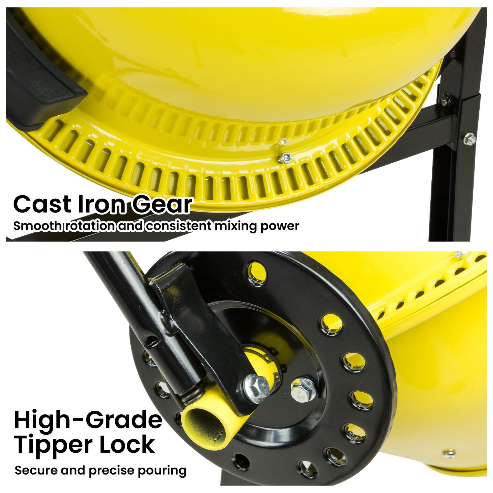 Kartrite Portable 63L Cement Concrete Mixer Dual Mix Blades & Tipper Lock 220W