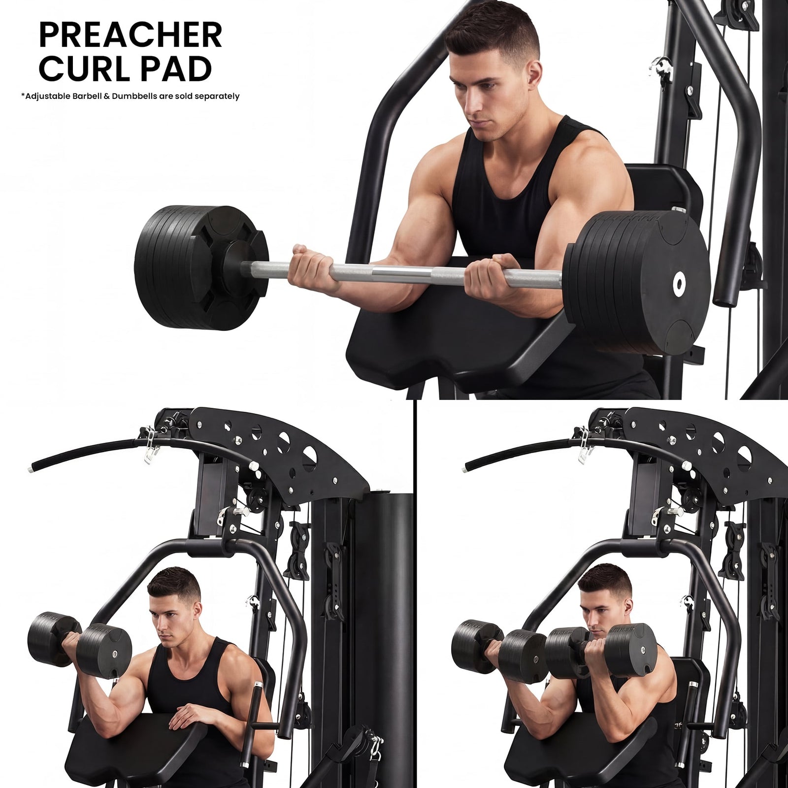 Powertrain Home Multi Gym 560 Full Body Training with 90kg Weight Stack Home Gym