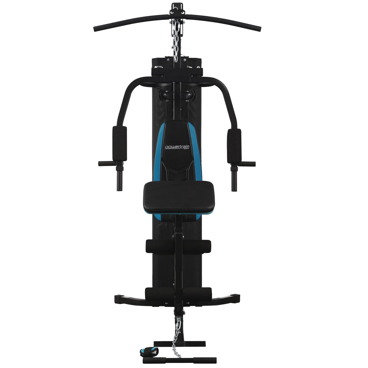 Powertrain JX-300 Multi Station Home Gym 44kg Weight Stack Cable Machine, Curl Pad Leg Extension and Pull-down Bar
