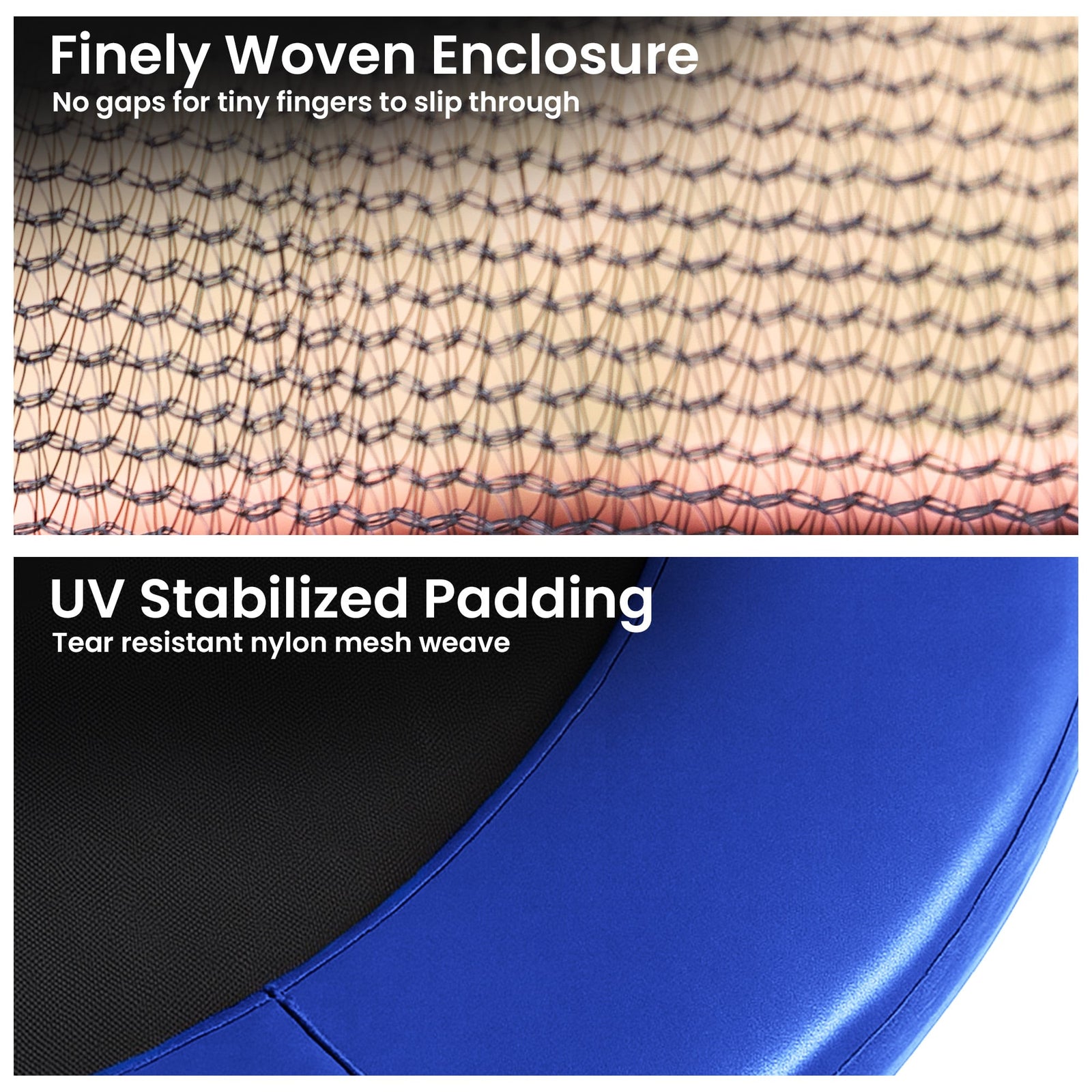 Kahuna 6ft Replacement Trampoline Safety Pad Cover and Safety Net Set Blue