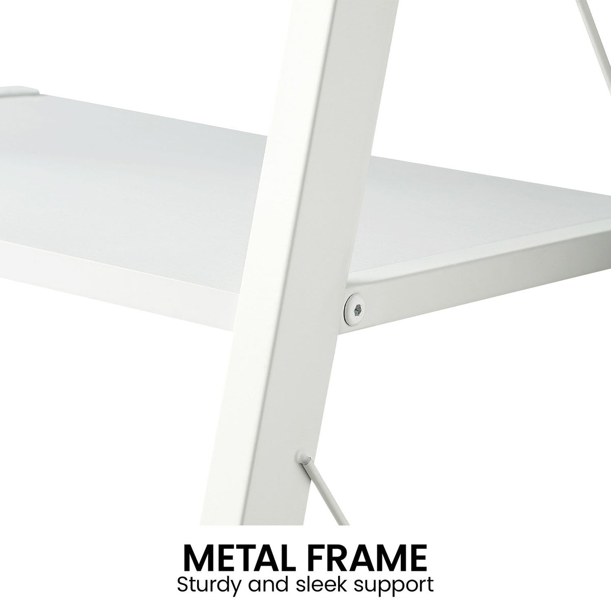 Sarantino Amelia 5-Tier Ladder Shelf in White