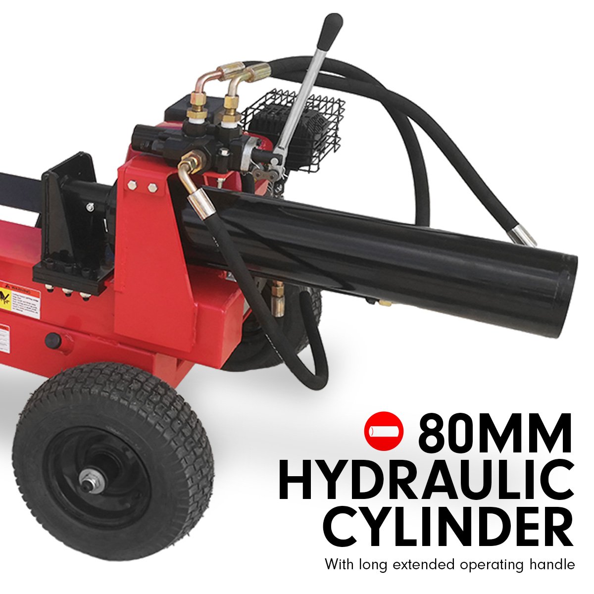 Ducar 20 Ton Petrol Hydraulic Log Splitter Wood Timber Firewood Block Cutter