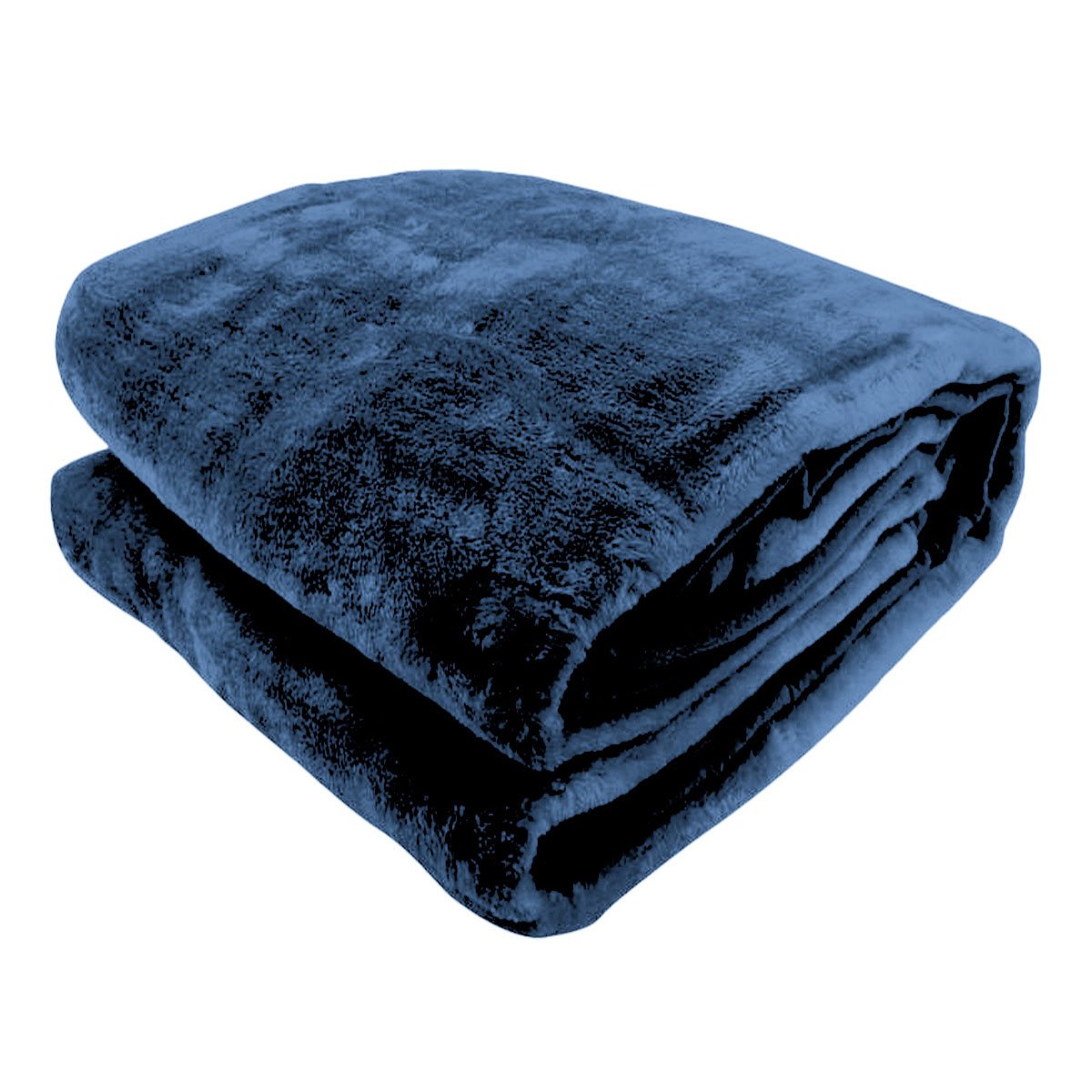 Laura Hill 600gsm Faux Mink Blanket Queen Size Double-sided Throw Rug Large Super Luxurious Soft - Blue