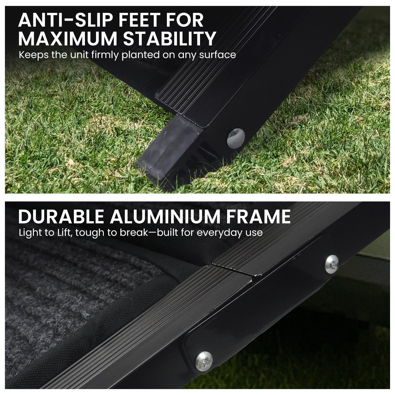 Furtastic Dog Ramp For Cars Pet Ramp For Puppy Medium Dogs Old Dogs & Cats Non-slip Felt Surface Aluminium Frame Folding Portable Safety Pet Stairs