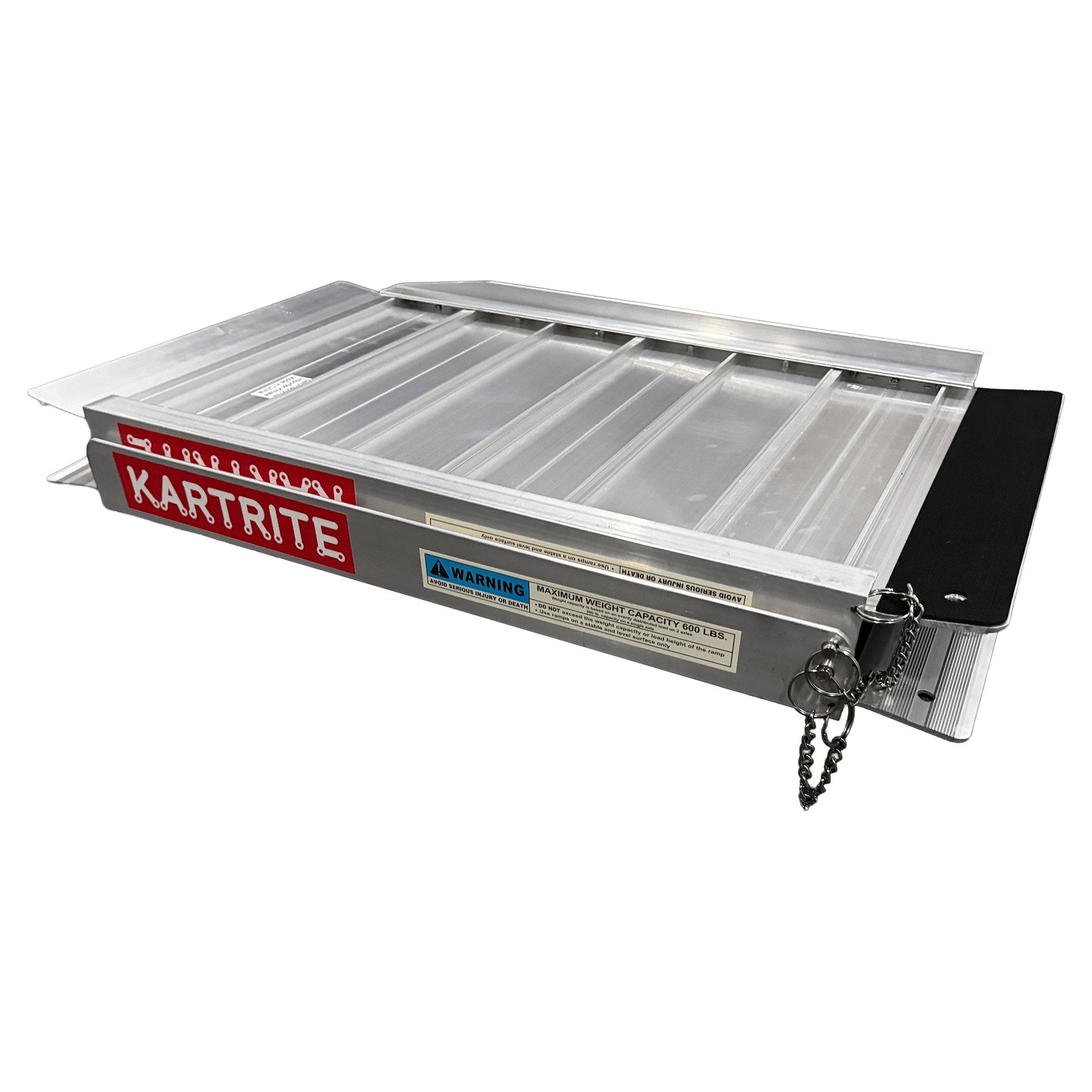 Kartrite Aluminium Wheelchair Ramp 2FT Mobility Ramp with High Grip Surface Safety Side Rails Locking Pin & Carry Handle