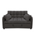 Sarantino Quincy 2-Seater Velvet Sofa Bed in Dark Grey with Wooden Frame and Tufted Design - Dark Grey