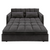Sarantino Quincy 2-Seater Velvet Sofa Bed in Dark Grey with Wooden Frame and Tufted Design - Dark Grey