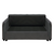 Sarantino Quincy 2-Seater Velvet Sofa Bed in Dark Grey with Wooden Frame and Tufted Design - Dark Grey