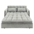 Sarantino Quincy 2-Seater Velvet Sofa Bed in Dark Grey with Wooden Frame and Tufted Design - Light Grey