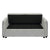 Sarantino Quincy 2-Seater Velvet Sofa Bed in Dark Grey with Wooden Frame and Tufted Design - Light Grey