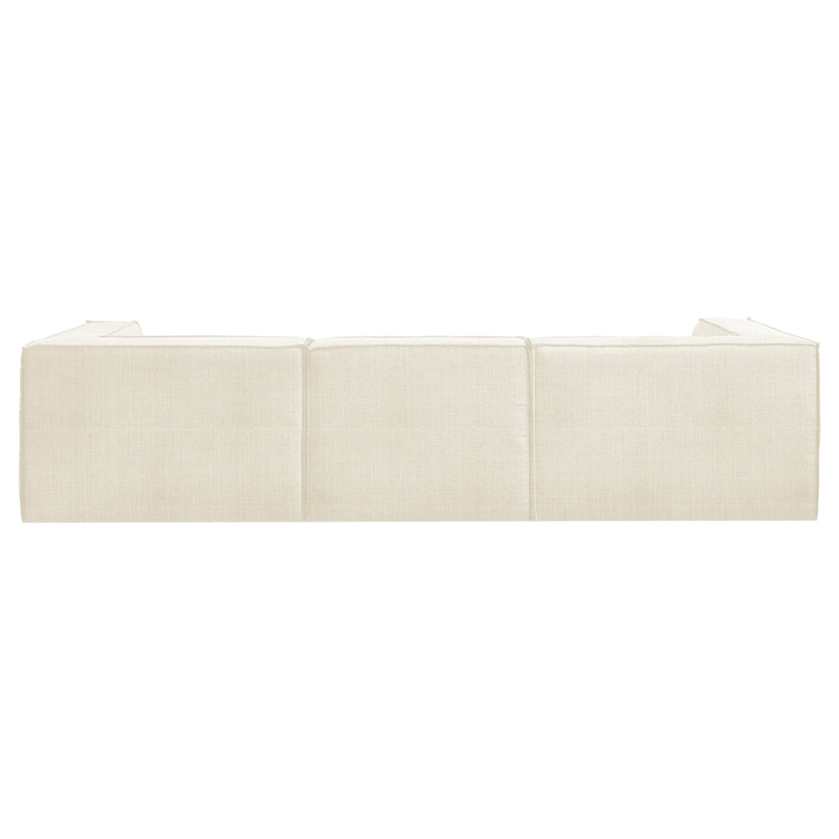 Sarantino Novi 3-Seater Modular Sofa with Ottoman in Cream Non-Slip Bottom Lounge