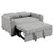 Sarantino Hoffman Linen Sofa Bed Chair With Cushions &cup Holders Light Grey